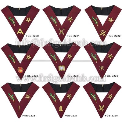 Masonic Blue Lodge 14th Degree Collars- Set
