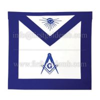 Masonic Blue Lodge Master Mason Apron Machine Embroidery Blue