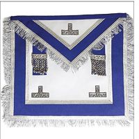 Centennial/Canadian MM/PM Worshipful Royal Blue Apron Silver Fringe